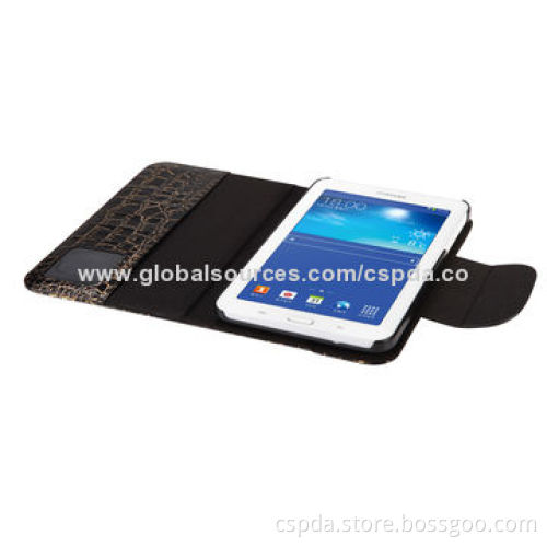 2014 Croco Pattern New PU Leather Back Stand Cases for Samsung Galaxy Tab 3, 7.0 Lite TBD